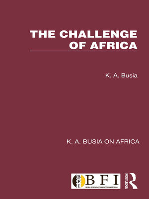 cover image of The Challenge of Africa